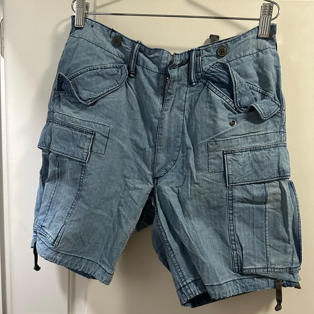 PRE LOVED MENS DENIM CARGO SHORTS